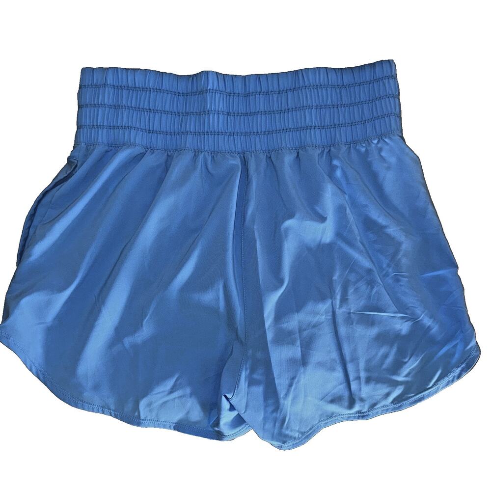 Nike Women Dri-FIT One High-Rise 3in Brief-Lined Training Shorts Blue DX6642-412 - Picture 2 of 8